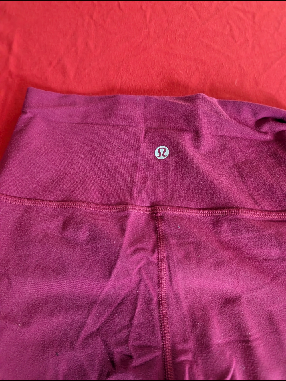 Lululemon Girls' Maroon High-Waist Leggings